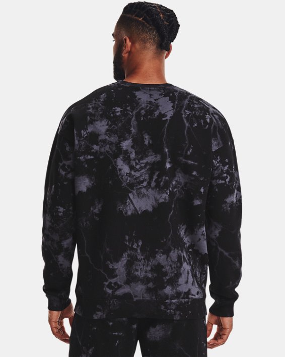เสื้อคอกลม Project Rock Rival Fleece Disrupt Printed สำหรับผู้ชาย in Black image number 1